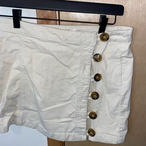 Cream corduroy bottom up skirt